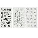 [18 Sheets] Small Black Removable Waterproof Temporary Tattoos Body Art Sticker Sheet Paper for Kids Men Women Adults Girls (Spider Scorpio Cross Crown Letters Gun Stars Quotes Queen Sword Paw Print)