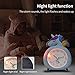 KOROTUS COLLECTION Unicorn Alarm Clock for Girls, Christmas Gifts for Kids and Teen Loud Bell and Button Night Light for Heavy Sleepers (White)