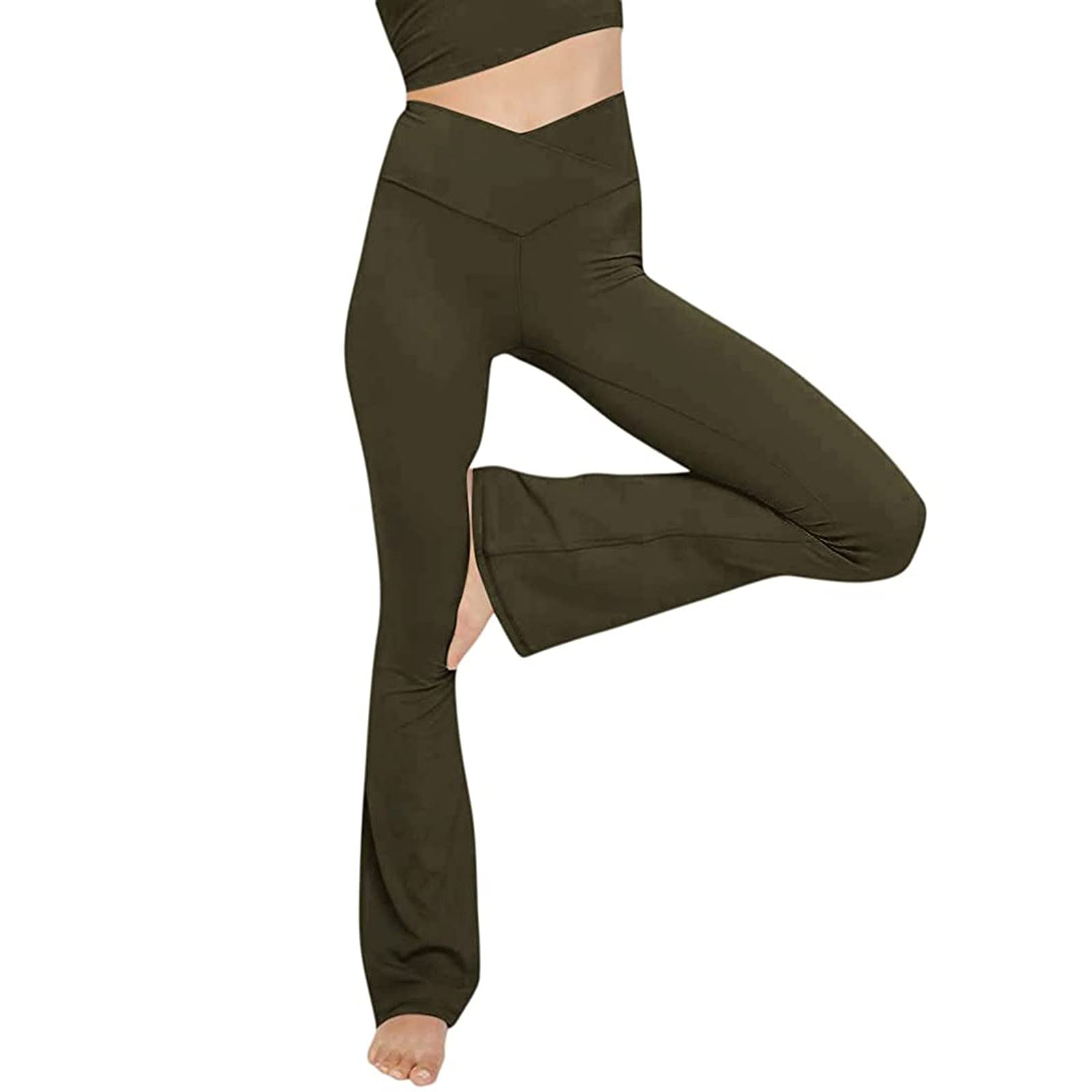 Women's Bootcut Yoga Pants with V Cut Waist, High