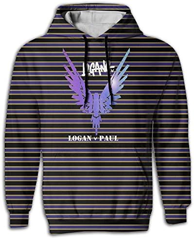 WeiGo Hoodies Men's Logan Pual Maverick Logo Pullover Graphic Athletics Sweatshirt Drastring Hoodies - Full 3D Printed With 2 Pockets