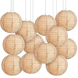 Burlap Paper Lanterns Round Chinese Paper Lanterns