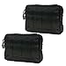 MOLLE Pouches - Compact Water-resistant Multi-purpose Tactical EDC Utility Gadget Gear Hanging waist Bags (Black+Black- L 7.8