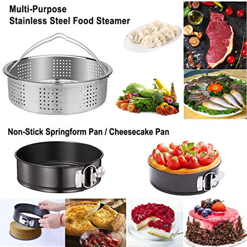 Pressure Cooker Accessories - Fits 6 QT, 8 quart Instant Pot and other Pressure Cookers (Multi Cookers) and 6.5 qt and 8qt Ninja Foodi (Medium)