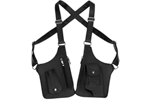 LIUCOCOTOS Double Shoulder Armpit Bag 2025 New Tactical Shoulder Bag for Men Multi-Pocket Outdoor Anti-Theft Tactical(Black)