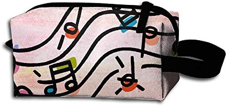 MDAADSD Animated-musical 3D Printing Girl's Travel Cosmetic Bag Makeup Case