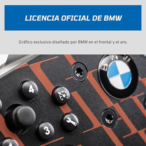 Sim Racing Volante CSL BMW – Empuñadura de Goma, Pantalla LED, RevStripe, Palancas Metálicas – PC, PS5, PS4