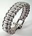 Paracord Survival Bracelet with Stainless Steel Shackle, Regular Weave