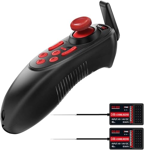 HOTRC DS-600 6CH 2.4GHz RC Transmitter and Receiver Remote Controller ...