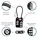 Small Combination Padlock - Travel TSA Lock - Cable Luggage Lock for Bag, Suitcase, Backpack (4Pack)