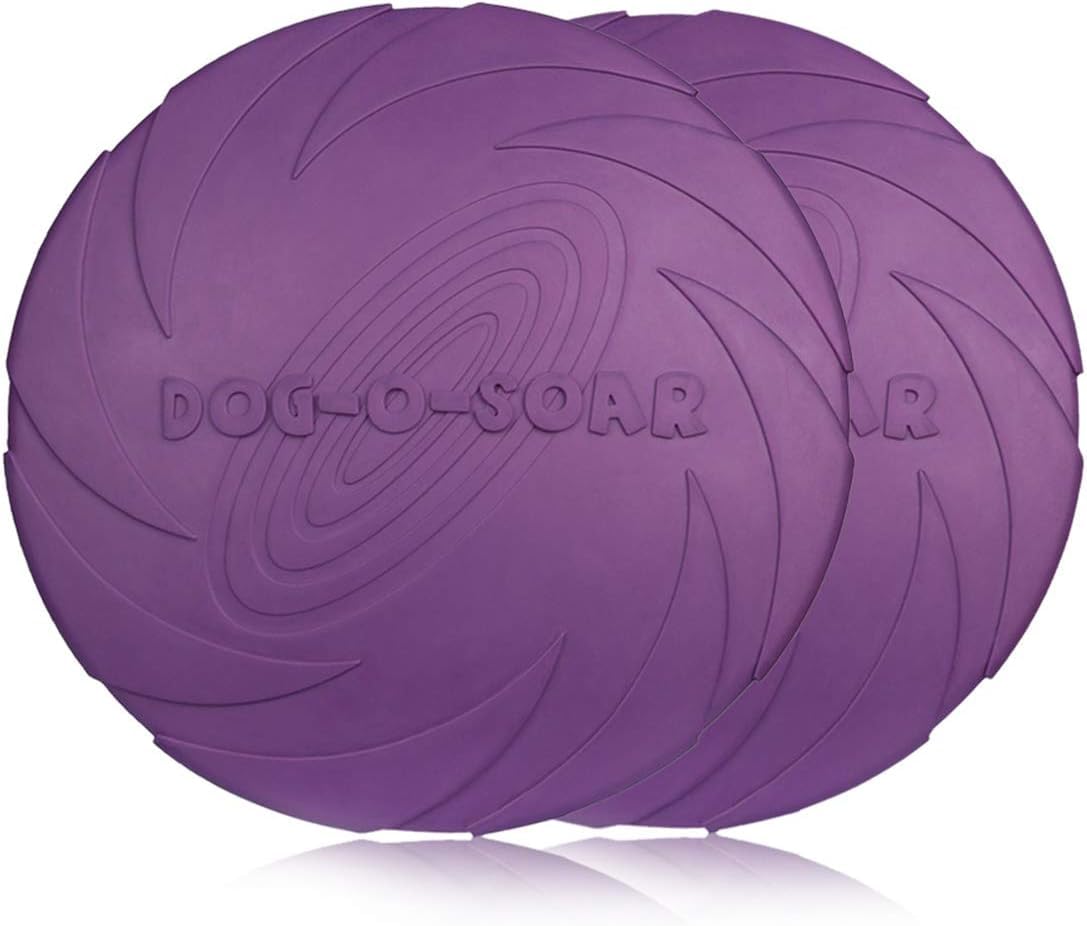 PETCUTE Dog Frisbee Dog flying Disc interactive Toy for dog Dogs Training frisbee 2 Pieces ø 18 cm