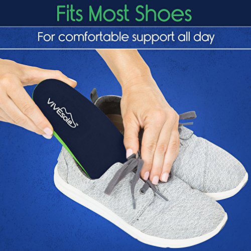 ViveSole Plantar Fasciitis Insoles - Foot Arch Support Orthotic - Firm Foam Shoe Inserts for Men, Woman, Work, Running - Fits Boots and Sneakers - Thumbnail 6