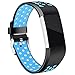 Hotodeal Compatible Charge 2 Band, Classic Soft TPU Adjustable Replacement Accessory Bands Fitness Breathable Sport Strap Small Large Black Blue