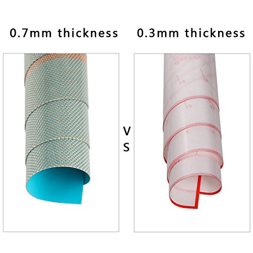26" x 16" Silicone Pastry Fondant Mat with Measurements for Baking Dough Rolling Mat Countertop Mat Oven Liner