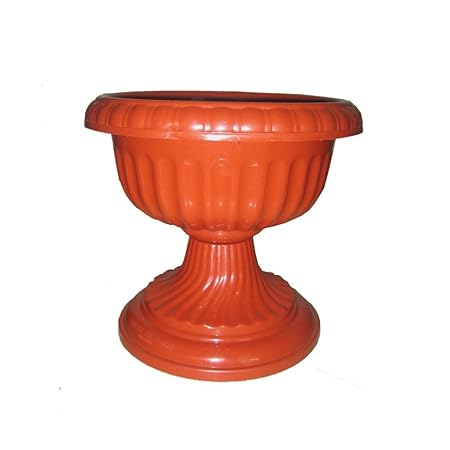 JAGAN HARDWARE Plastic Pot, Brown, Small, 1 Pc