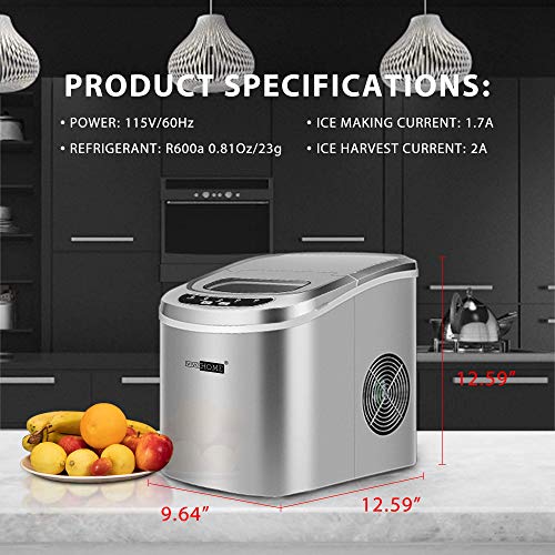 VIVOHOME Electric Portable Compact Countertop Automatic Ice Cube Maker