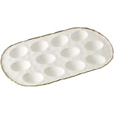 Portofino Oval Deviled Egg Tray, 14.5" x 7.75" x 1"