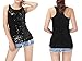 ROOSSI Women Sequins Tank Top Vest Nightclub Camisole Vest Shirt