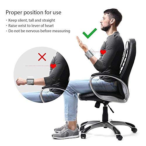 Blood Pressure Monitor HYLOGY Clinically Accurate Automatic Wrist Blood Pressure Cuff Monitor 2 * 120 Memory Storage FDA CE RoHS Approved