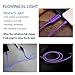 BEISTE Lightning USB Charger and Sync Cable, Luminous Flowing EL Light Cable (2.6 Feet & High Speed) for iPhone 6, 6 Plus, iPhone 7, 7 Plus, iPhone 5s, iPad - Purple