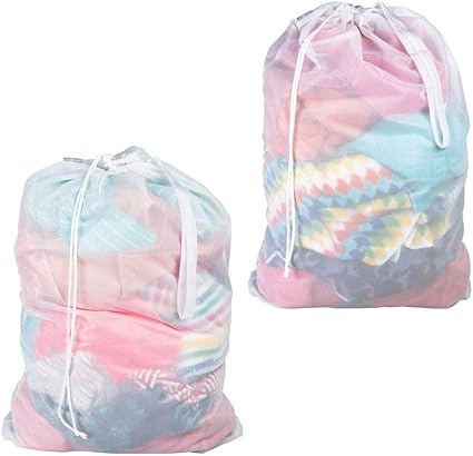 mDesign Juego de 2 Saco para ropa sucia – Práctica bolsa para la colada