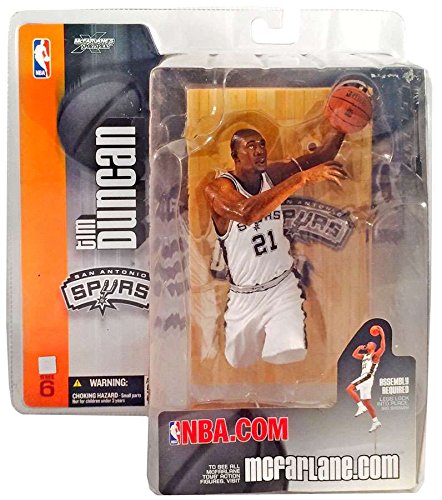 Tim Duncan #21 San Antonio Spurs McFarlane NBA Series 6 White Uniform Six Inch Action Figure