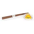 Gudetama The Lazy Egg Chopstick Set & Ceramic Holder | Reusable Chopsticks Set Includes Durable Natural Wood Chopsticks & The Lazy Gudetama Egg As A Holder