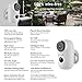 CTVISON Indoor/Outdoor Battery Powered Security Camera,Wireless Rechargeable 6000mAh Home Surveillance WIFI Cam,Support 2-Way Audio,Night Vision w/PIR Motion Sensor & SD Slot, CCTV Video House Monitor