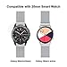 QusFy Metal Band Compatible with Samsung Galaxy Watch 4 Bands 40mm 44mm / Watch 4 Classic 46mm 42mm/Watch 3 41mm / Active 40mm / Active 2 44mm, 20mm Stainless Steel Magnetic Mesh Bands for Women Men