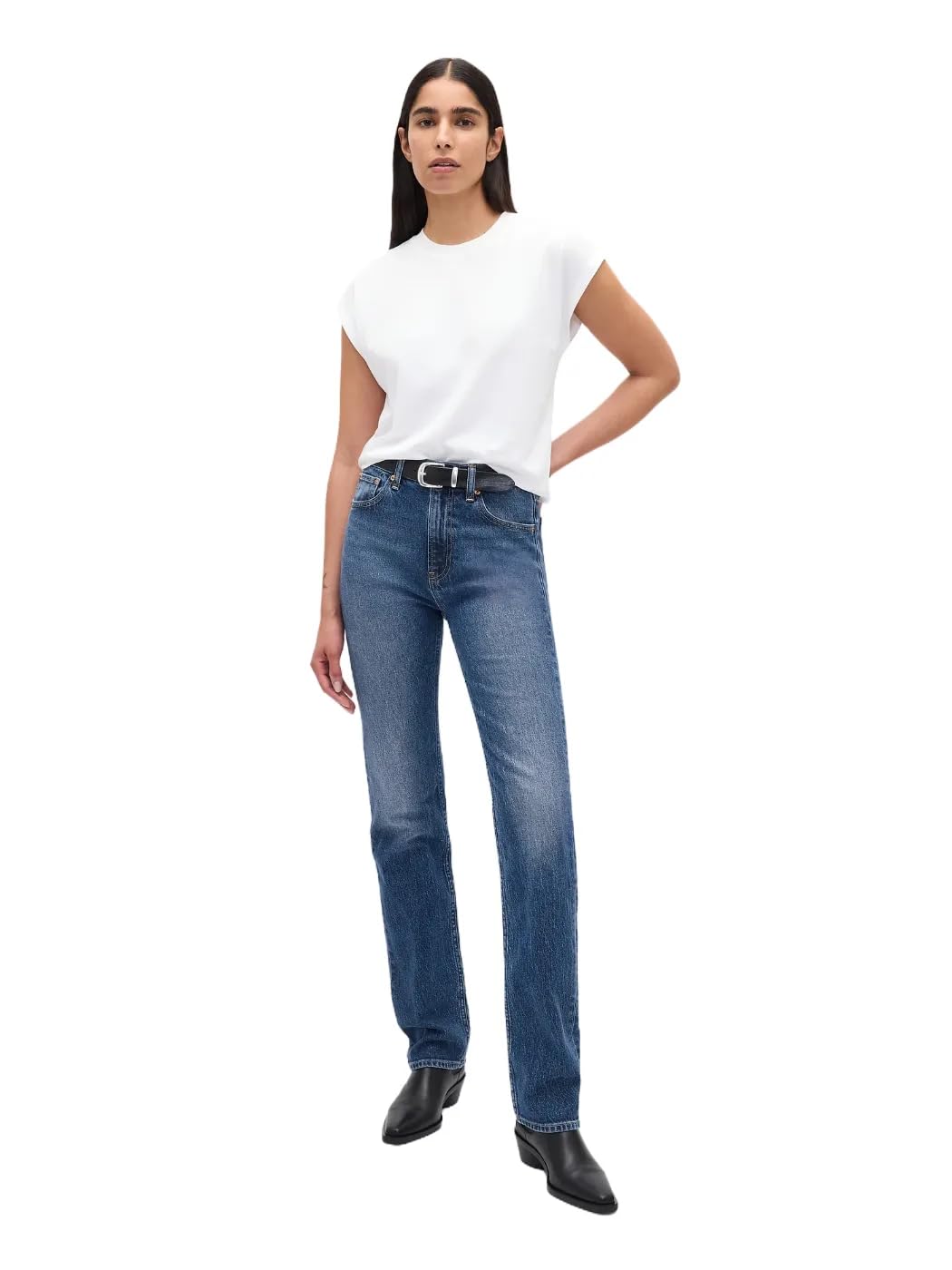GAP Womens 90’s Straight Fit Denim Jeans Medium Wash 34