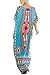 Rbwinner Women's Soft African Print Beach Cover Up Ethnic Dashiki Print Kaftan Bathing Suit Maxi Dress