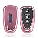 Btopars Pink Soft Smart Remote Key Case Cover Fob for 2016 2017 2018 Chevrolet Malibu Camaro Cruze Traverse Spark Sonic Volt Bolt