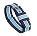 BARTON WATCH BANDS 22mm Navy/Sky/Ivory Standard Length Ballistic Nylon NATO® Style Straps