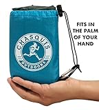 Compact Outdoor waterproof pocket blanket - 152cm x 140cm, Quality Rip Stop Nylon, Durable, Best Waterproof Mat, includes 4 Anchor Loops, 4 pockets, 4 stakes - rain guard, camping tarp
