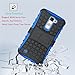 LG K10 Case, LG Premier LTE Case, Viodolge [Shockproof] Hybrid Tough Rugged Dual Layer Protective Case Cover with Kickstand for LG K10 / LG Premier LTE (blue)
