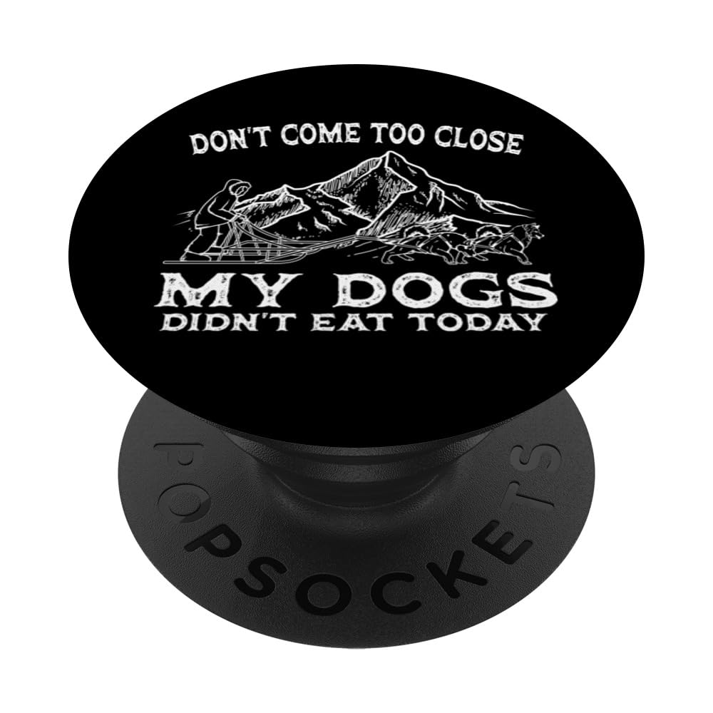 Mushing Sport Sled Dog Driver Transportation Musher Sledder PopSockets Swappable PopGrip