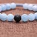AmorWing Prayer Beads Aquamarine Lava Stones Crystals Long Distance Relationship Bracelet