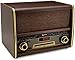 ClearClick Retro FM Radio with CD Player, Bluetooth, & Aux-in - Classic Vintage Style
