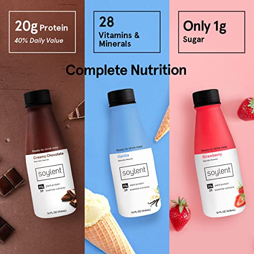 Soylent Complete Nutrition GlutenFree Vegan Protein Meal Replacement