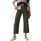 Shy Velvet Women's Crop Wide Leg Pants High Waisted Stretchy Comfort Fabric Capri Pants for Women