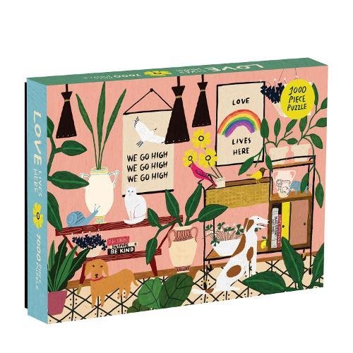Galison 9780735355996 Love Lives Here Jigsaw Puzzle (1000 Piece), Multicolor