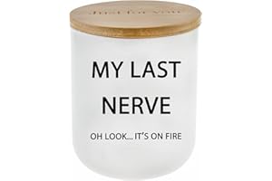 LIHOME Birthday Gifts for Women, Funny Gifts for Best Friend - My Last Nerve Candle for Her, Girlfriend, Mom, BFF, Sister, Boss, Coworkers, Vanilla Coconut Candles(11.5oz)