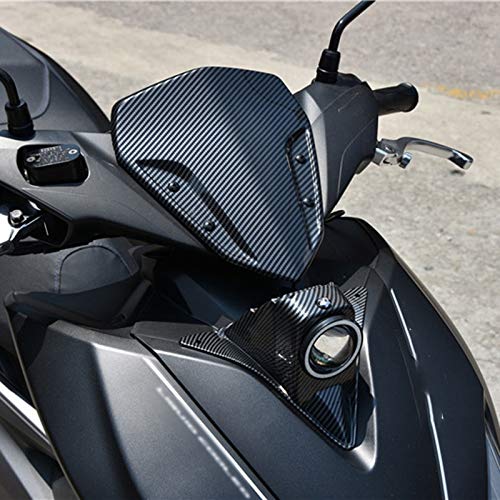 Naliovker Motorrad Windschutzscheibe Windschutzscheibe Deflector Scooter Zubeh?R für Aerox155 NVX155 2014-2020, Schwarz – Bild 4