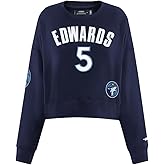 Pro Standard NBA womens Womens Nba Minnesota Timberwolves Classic Player Brushed Back French Terry Crewneck Sweatshirt