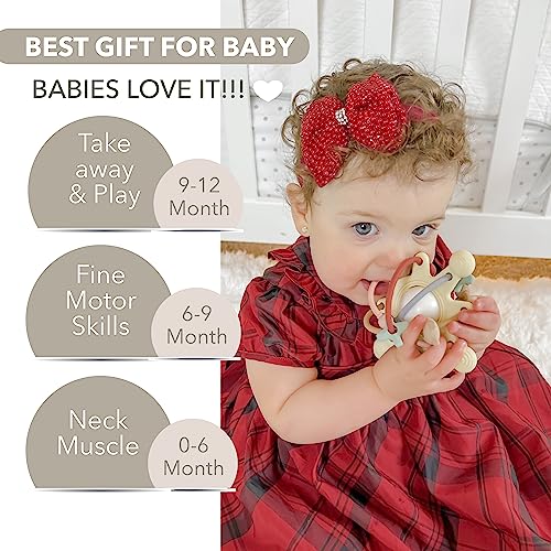 BEBE MODERNO Educational Space Teether (TAN) Baby Montessori Toys for