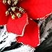 Zabrina 12 Pcs 13cm Christmas Tree Decorative Silk Flower Gold Poinsettia Bush and Red Poinsettia Bush Artificial Flowers Red Glitter Poinsettia Christmas Tree Ornaments, Red