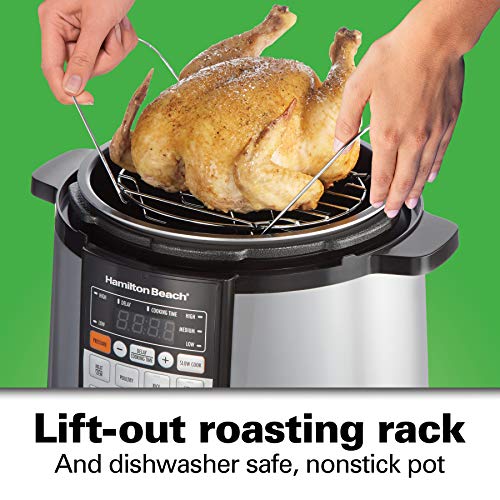 Hamilton Beach 34500 6 Qt Pressure Cooker with Unique Steam Release