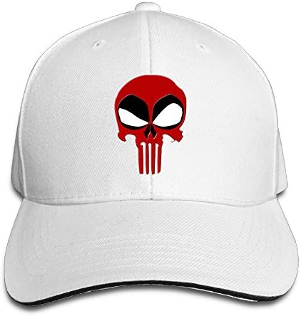 Deadpool Skull Logo Men's Sandwich Snapback Hats