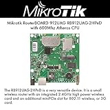 MikroTik - RB912UAG-2HPND - RouterBOARD 912UAG with 600Mhz Atheros CPU, 64MB RAM, 1xGigabit LAN, USB, miniPCIe, builtin 2.4Ghz 802.11b/g/n 2x2 two chain wireless, 2xMMCX connectors, RouterOS L4.