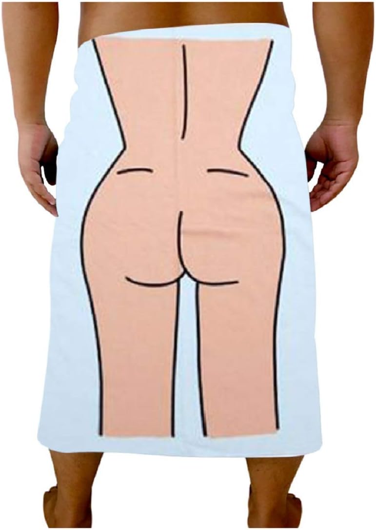 PIKAJIU Bath Towels Man Creative Funny Shower Body Wrap Soft Blanket Table Cloth Yoga Mat (B, 70cm x 140cm)