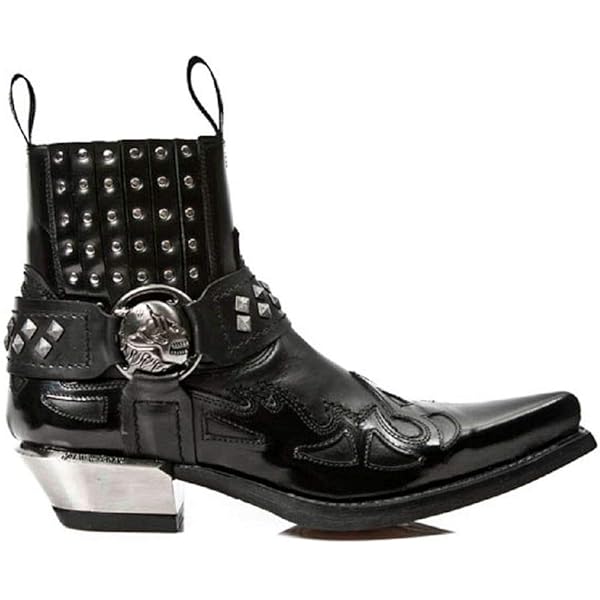 Amazon.com | New Rock 7950-S9 Mens Black Ankle Boots Western